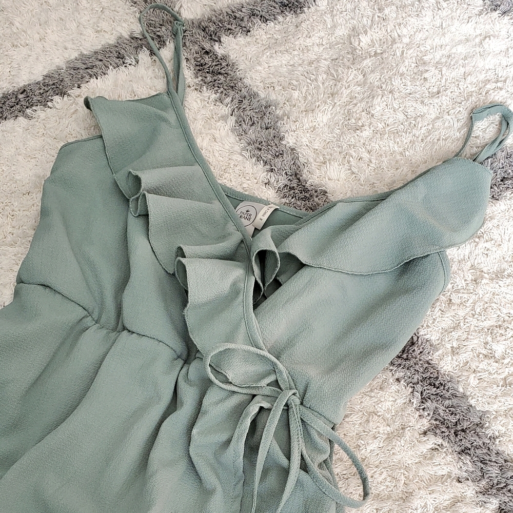 Sage spaghetti strap dress